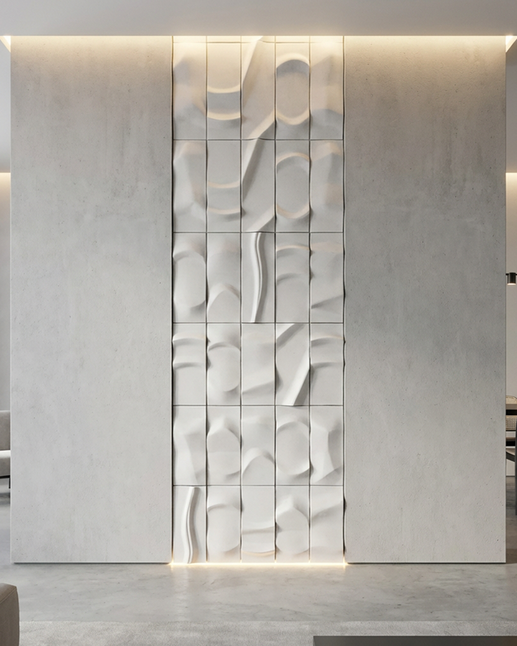 Design Moderne Texturé (Béton Clair)