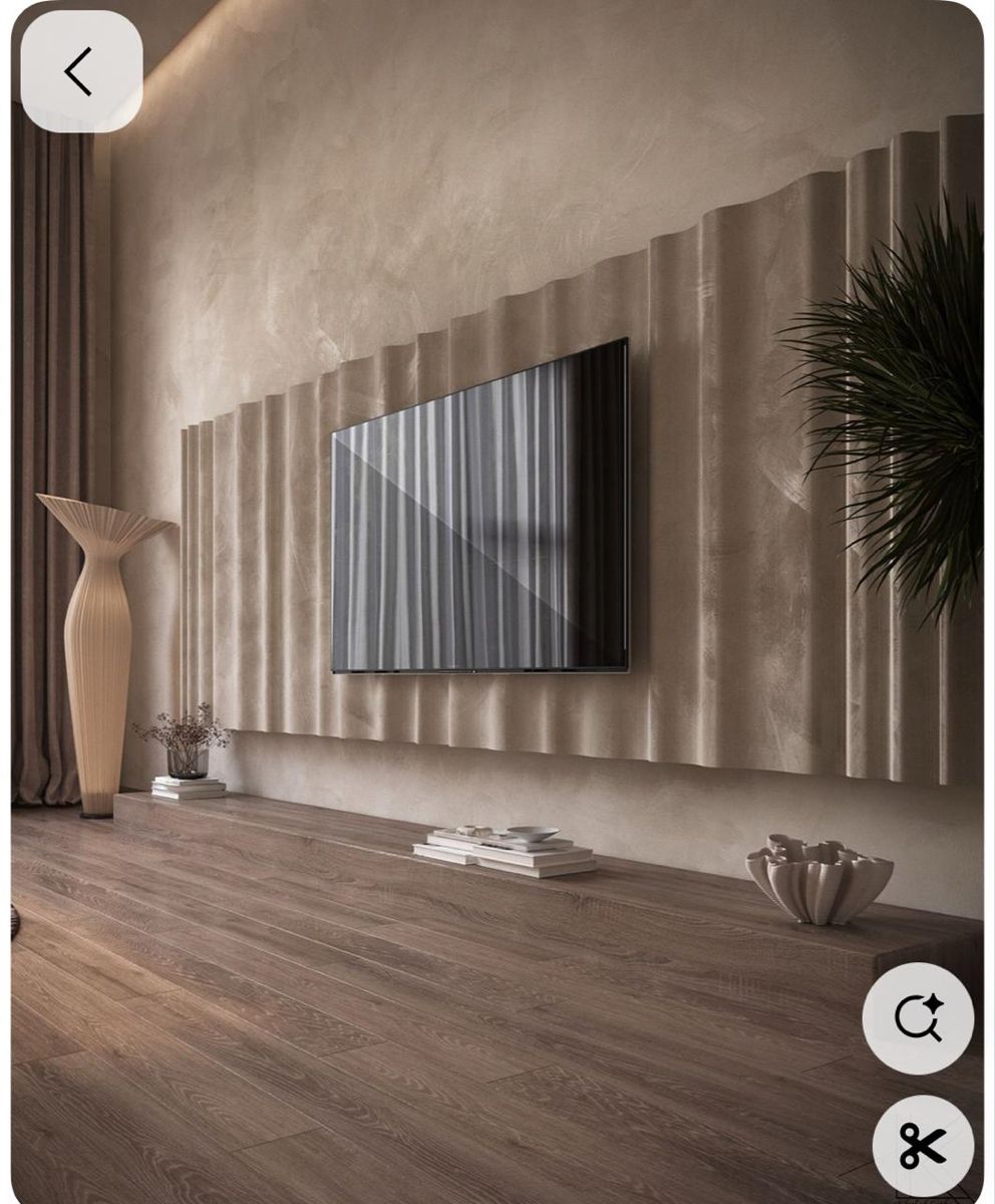 Décorations en plâtre ondulé 3D