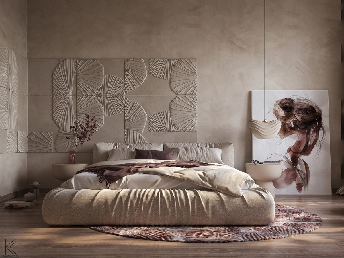 Tête de lit - Sommier - Modèles 3D modernes - Plâtre